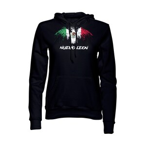 Nuevo Leon Mexico Eagle Flag Black  Pullover  Hoodie Hoody Sudadera Sweatshirt