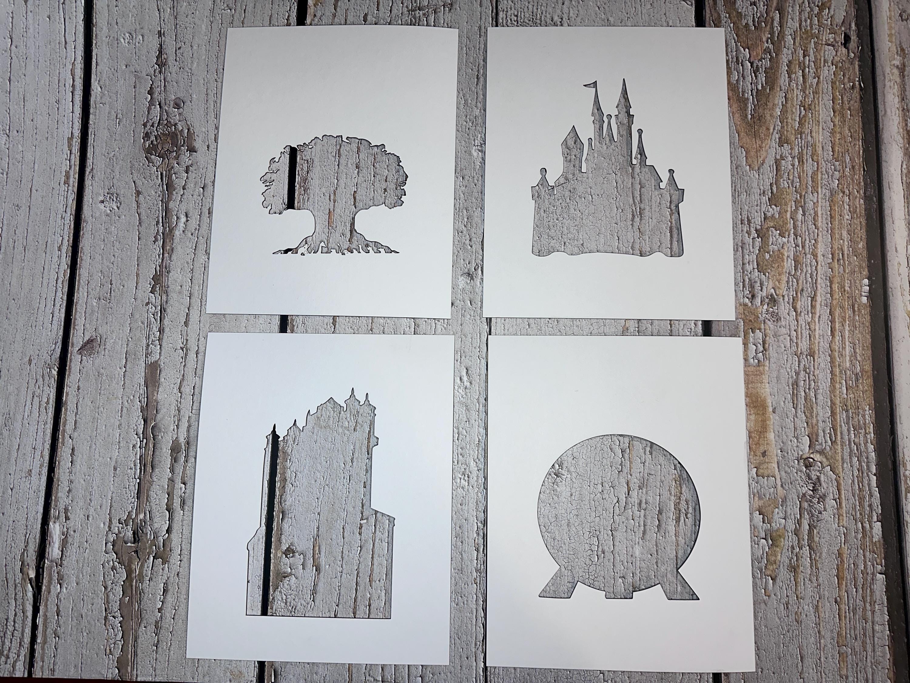 Character Autograph Photo Mat Set for 5x7 Photo, for 8x10 Frame. Autograph Photo Mats, Theme Park Pack