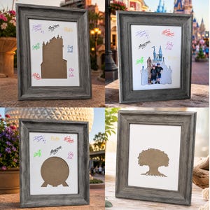 4 Park Signature Mat Collection | Character Autograph Keepsakes, Vacation Memories