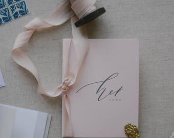 Calligraphy + Typography Vow Books (Set of 2) - Perfect for your Wedding Day
