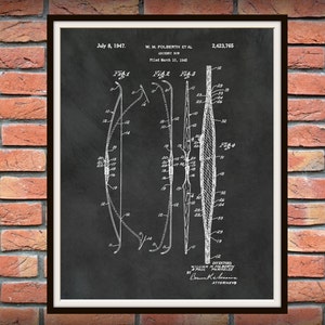 1947 Archery Bow Patent Print, Archery Bow Poster, Hunting Camp Decor, Man Cave, Deer Bow Hunter Gift Idea, Archer Gift