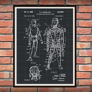 1961 GI Joe Patent Art Print, GI Joe Poster, Game Room Wall Art, Childs Room Decor - GI Joe Doll, Action Figure Doll