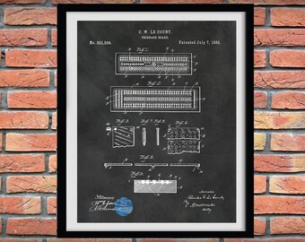 1885 Cribbage Game Patent Print, Cribbage Board Game, Cribbage Game Blueprint, Cribbage Game Poster, Game Room Decor, Game Night Wall Art