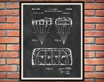 1964 T-11 Parachute Patent - US Military Armed Forces - Soldier Wall Art - Paratrooper Wall Art - Army Airborne Assault - Airborne Wall Art