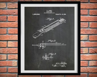 Patent 1920 Barber's Comb - Art Print - Poster - Barber Shop Art - Hair Salon Wall Art - Hairdresser Art - Bathroom Decor - Beauty Parlor
