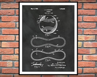 1928 Baseball Patent Print - Poster - Sports Decor - Wall Art - MLB Wall Art - World Series Wall Art - World Series Decor - Game Room Art