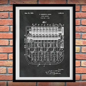1923 Adding Machine Patent Print, Antique Adding Machine Poster, Accountant Gift, Accounting Office Decor, Old School Adding Machine patent
