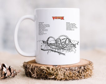 Vortex Roller Coaster MUG - Roller Coaster Geek Mug Gift Idea - Vortex Roller Coaster Pencil Holder Mug,