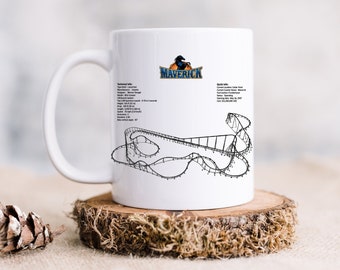 Maverick Roller Coaster MUG - Roller Coaster Geek Mug Gift Idea - Maverick Roller Coaster Pencil Holder Mug,