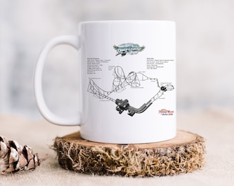 Thunderbird Roller Coaster MUG, Roller Coaster Geek Mug, Thunderbird Roller Coaster Coffee Mug, Holiday World Roller Coaster Mug