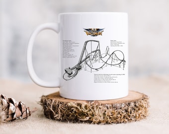 Valravn Roller Coaster MUG, Roller Coaster Geek Mug Gift Idea, Valravn Roller Coaster Pencil Holder Coffee Mug, Cedar Point Roller Coaster