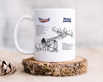 Banshee Roller Coaster MUG - Roller Coaster Geek Mug Gift Idea - Banshee Roller Coaster Pencil Holder Mug,