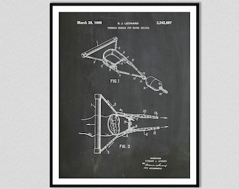 1966 Water Ski Handle Patent Print - Toehold Handle for Water Skiing Blueprint - Water Skier Gift - Water Sports Art - Beach House Decor