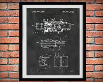 2004 Universal Safety Coupler Patent Print - Liquid Flow Coupling Device -