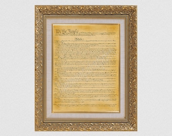 US Constitution Art Print, Article 1 of the US Constitution Poster, American History Wall Art, US Bill of Rights Art Print,