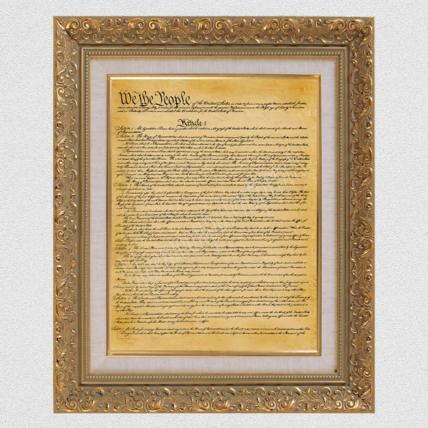 US Constitution Art Print, Article 1 of the US Constitution Poster, American History Wall Art, US Bill of Rights Art Print,