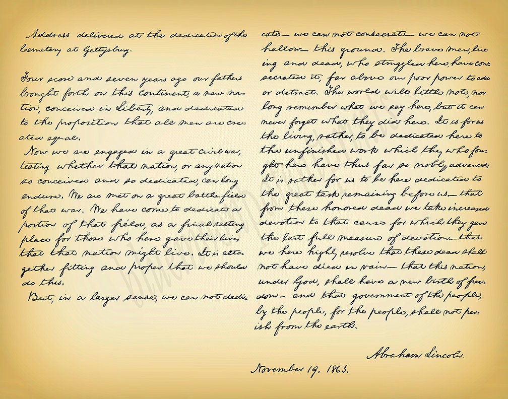 thesis of gettysburg address