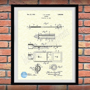 1932 Catheter Patent Print - Catheter Poster - Catheter Blueprint, Urology Office Art Print - medical decor - Urology Office Decor -