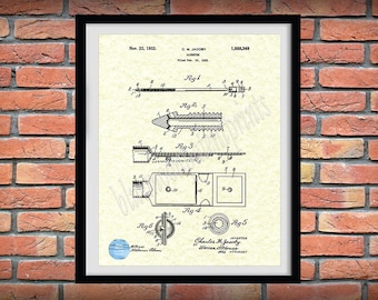 1932 Catheter Patent Print - Catheter Poster - Catheter Blueprint, Urology Office Art Print - medical decor - Urology Office Decor -