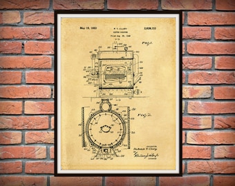 Patent 1949 Coffee Roaster - Wall Art Print - Kitchen Art- Poster - Restaurant Wall Art - Housewares - Coffee Shop Wall Art - Barista Art