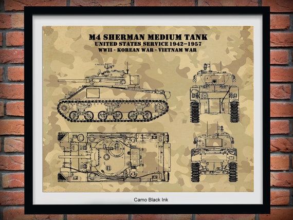 M4 シャーマン戦車ポスター Vers#2、第二次世界大戦シャーマン中 M4 シャーマン戦車ポスター Vers#2、第二次世界大戦シャーマン中