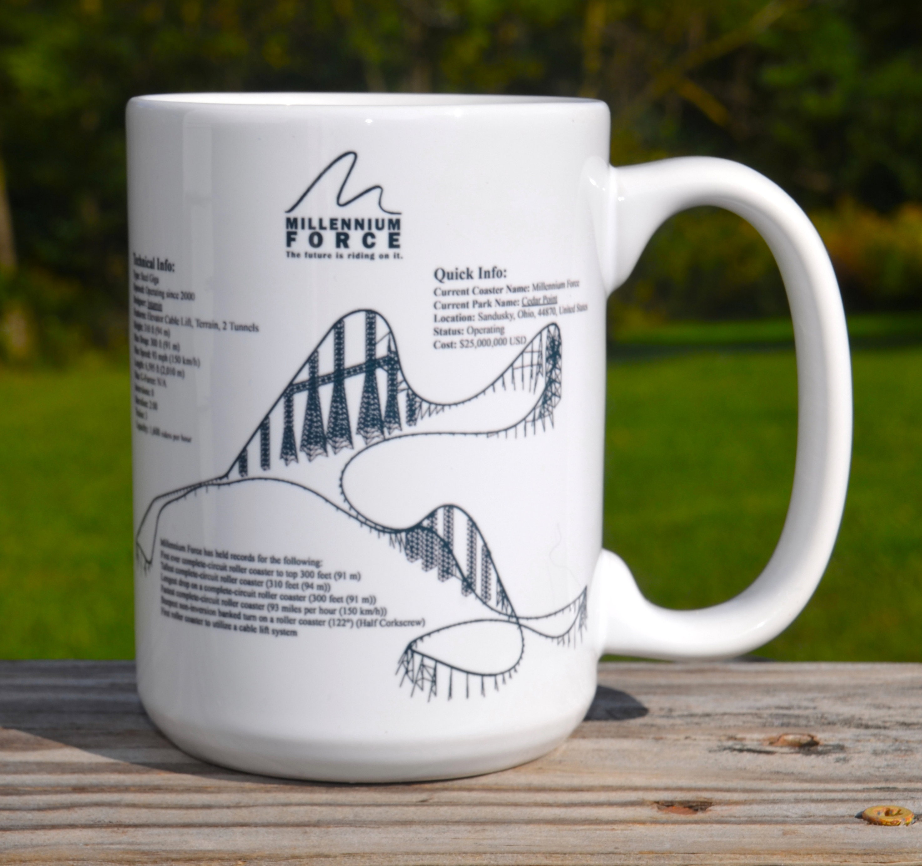 Millennium Force Roller Coaster MUG Roller Coaster Geek Mug Gift Idea