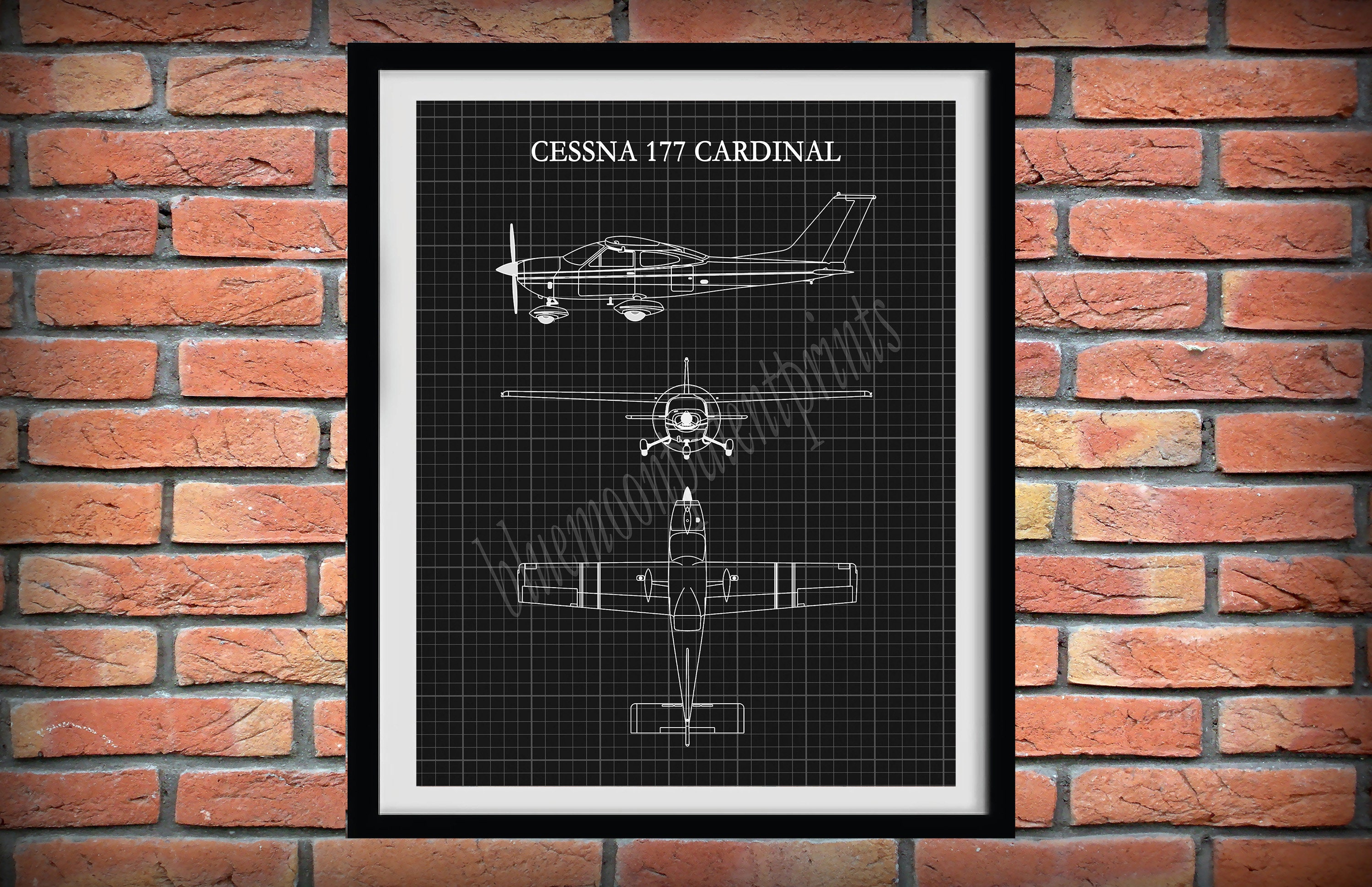 Cessna 177 Cardinal Drawing, Cessna 177 Cardinal Airplane Art Print