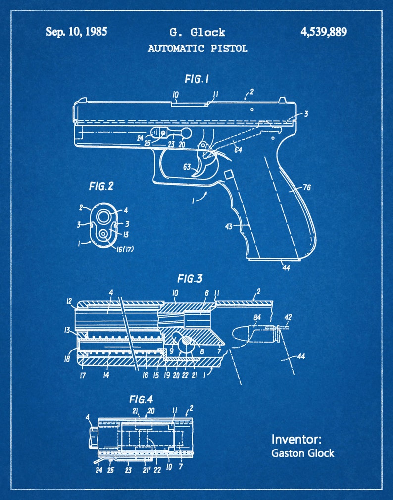 Чертеж glock 17 с размерами