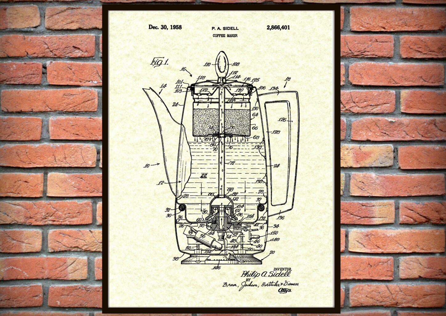 1893 Poster Wall art Illustration Print Art Home Decor Vintage Patent SKU 0263 Fire Extinguisher Patent Print