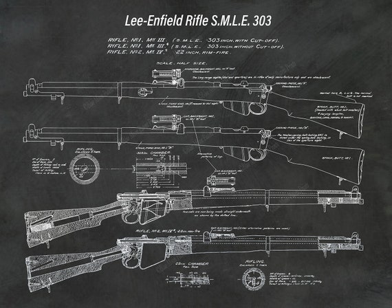Lee-enfield Rifle Patent Print, Lee Enfield 303 Rifle Poster, Enfield Mark  III Rifle Blueprint, Enfield SMLE Mark IV Rifle Drawing -  Canada