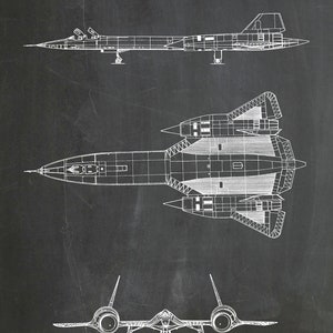 Lockheed Martin SR-71 Blackbird Drawing SR-71 Aircraft - Etsy