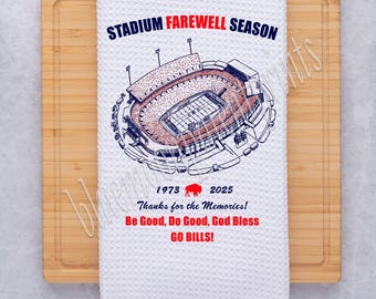 Buffalo Football Stadium Farewell Season Rally Towel-Dish Towel, Bills Mafia Microfiber Stadium Towel