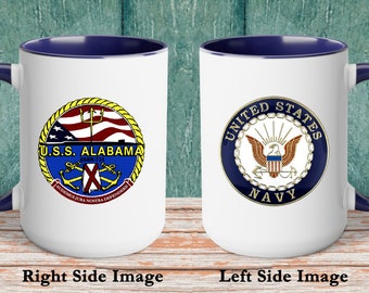 USS Alabama SSBN-731 Coffee Mug, 15 Oz Coffee Mug, Ohio Class Submarine Ceramic Mug, USS Alabama Ceramic Mug