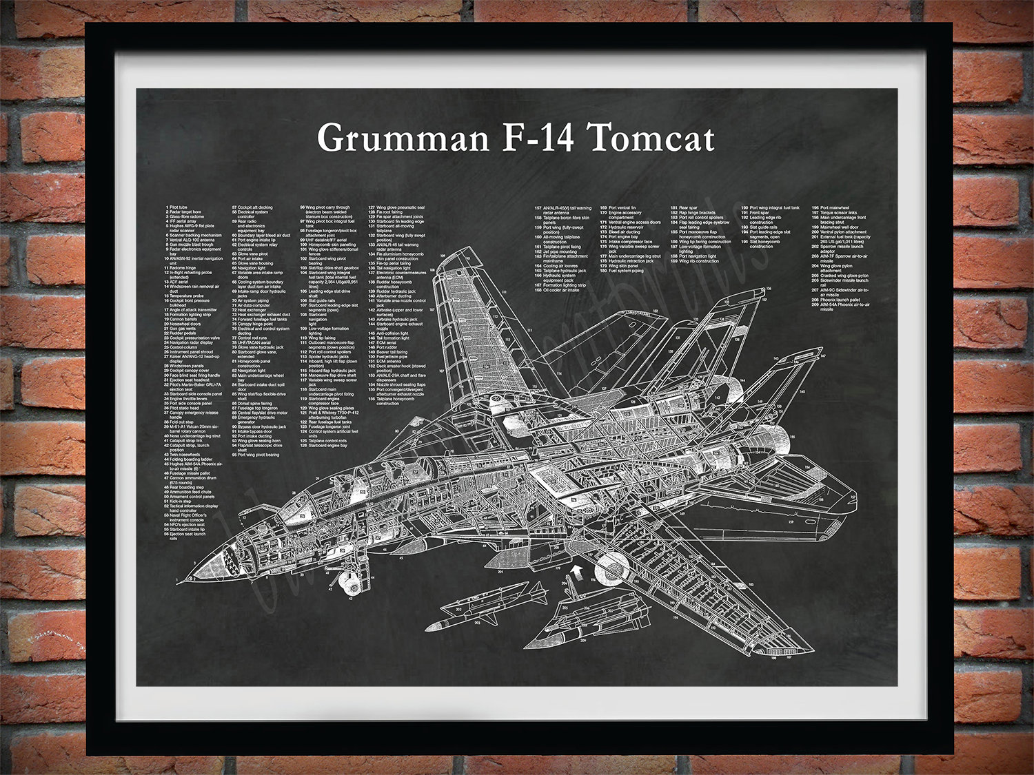 F-14 Tomcat Cutaway Drawing F14 Fighter Jet Poster Grumman 日本 | インドの戦闘機 ...