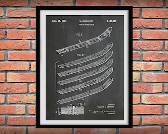 1964 Jumping Water Skis Patent Print - Water Ski Blueprint - Water Skier Gift - Water Sports Art - Beach House Decor - Water Ski Drawing