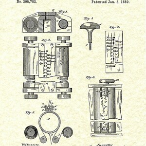 1889 First Computer Patent Print, Art of Compiling Statistics Wall Art ...