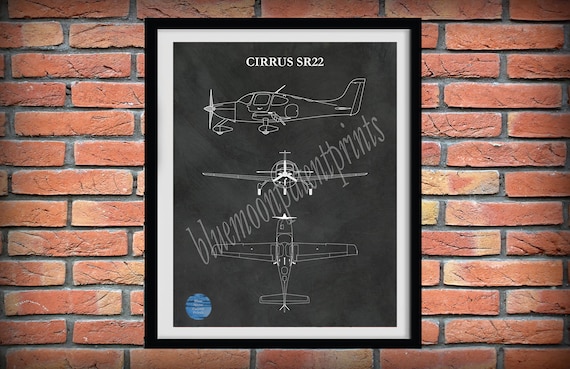Cirrus SR22 の図面、Cirrus SR22 飛行機のポスター、Cirrus