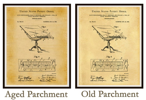 Patent 1904 Drawing Board Drafting Board Art Print Poster