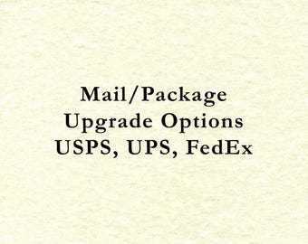 MAIL - PACKAGE UPGRADES - Make selection from the dropdown menu