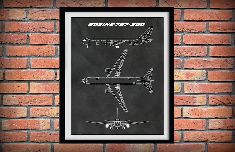 Boeing 767-300 Patent Print Boeing 767 Airplane Drawing - Etsy