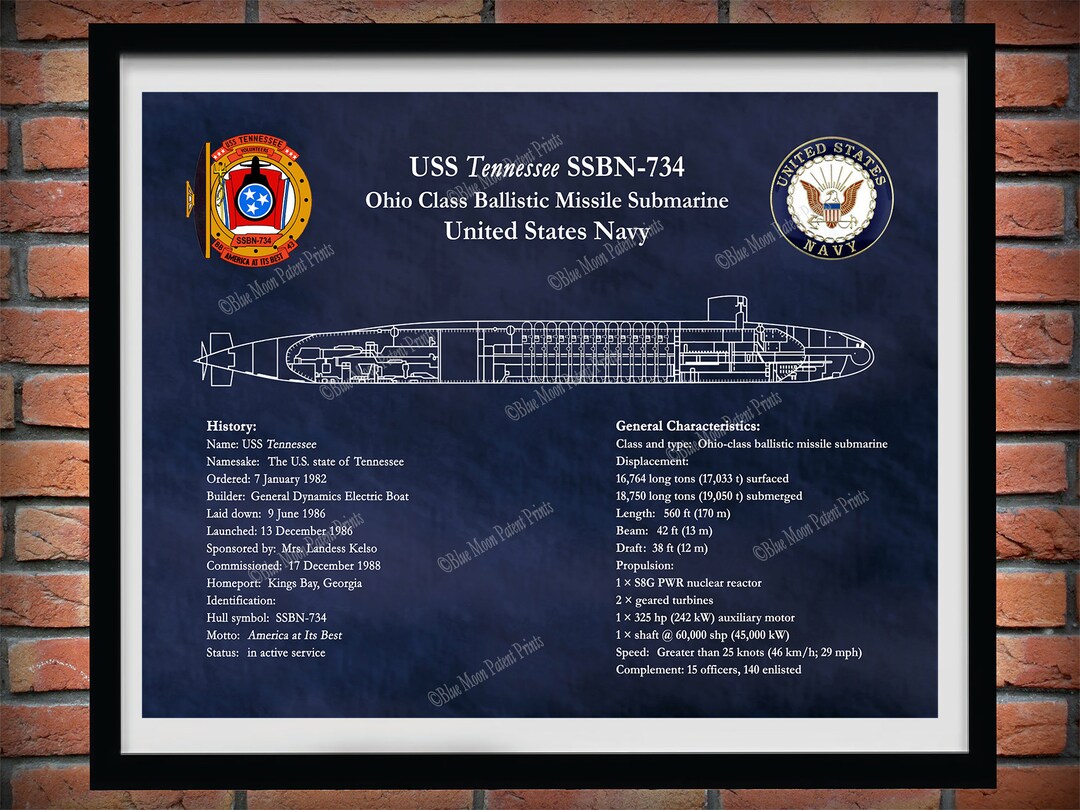 Original USS Tennessee Hat SSBN-734 Made In USA Navy Military Original USS Tennessee Hat SSBN-734 Made In USA Navy Military