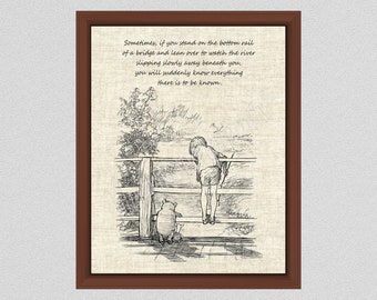 Everything There Is To Be Known Pooh Quote, Winnie the Pooh Print, Inspirational Quote, Classic Pooh Quote, WP#012, Christopher Robin Quote