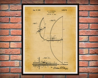 Patent 1925 Bow and Arrow - Art Print - Poster - Wall Art - Archery - Hunting Camp - Man Cave - Native American Weapon - Deer Hunter Art