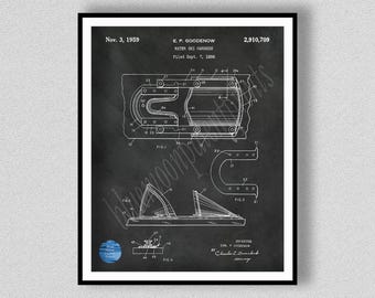 1959 Water Ski Harness Patent Print, Water Ski Boot Blueprint, Water Ski Boot Harness Poster, Beach House Decor, Water Ski Wall Art