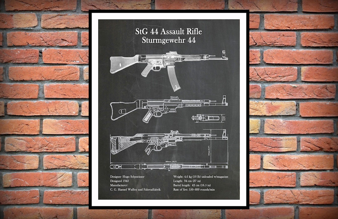 1942 MP 44 StG44 アサルトライフル プリント - ドイツ半自動