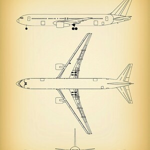 Boeing 767-300 Patent Print, Boeing 767 Airplane Drawing, Aviation Art ...