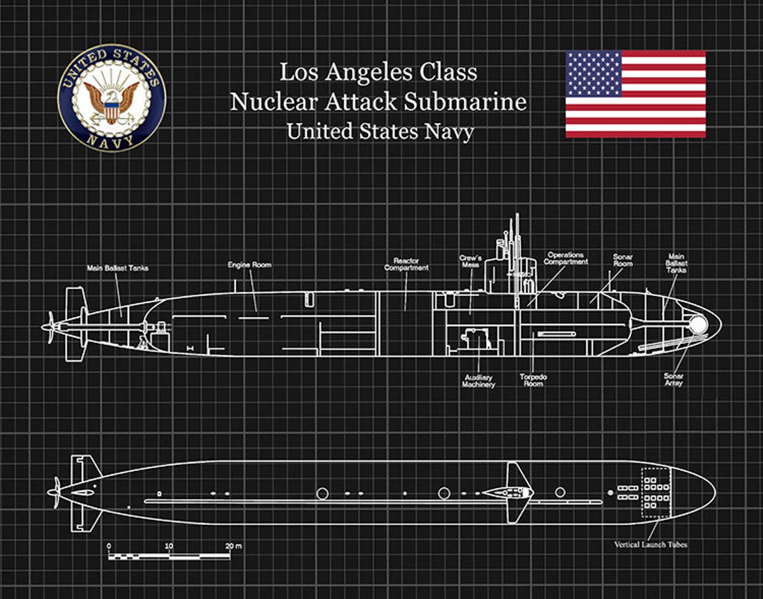 米海軍　ロサンゼルス級　原子力潜水艦　サンタフェ　チャレンジコイン 1/700 完成品 ロサンゼルス級原子力潜水艦 VLS（垂直発射