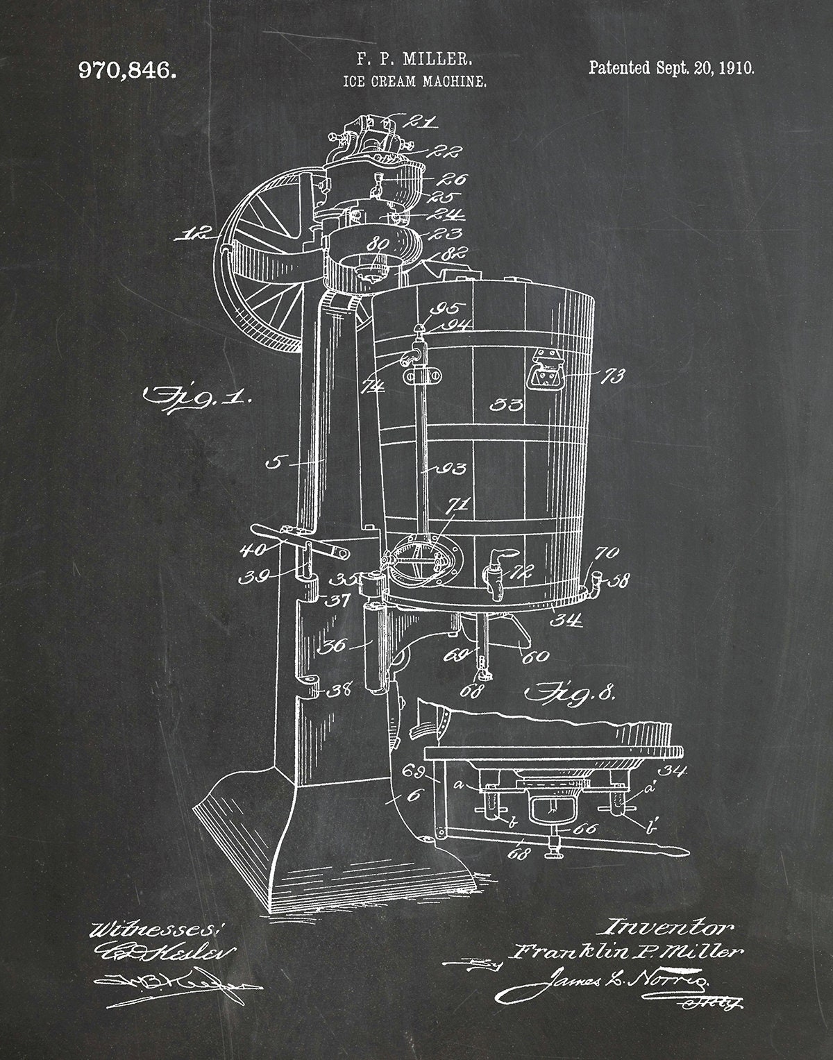 Set of 2 Ice Cream Collection Patent Prints, Digital Download, (8