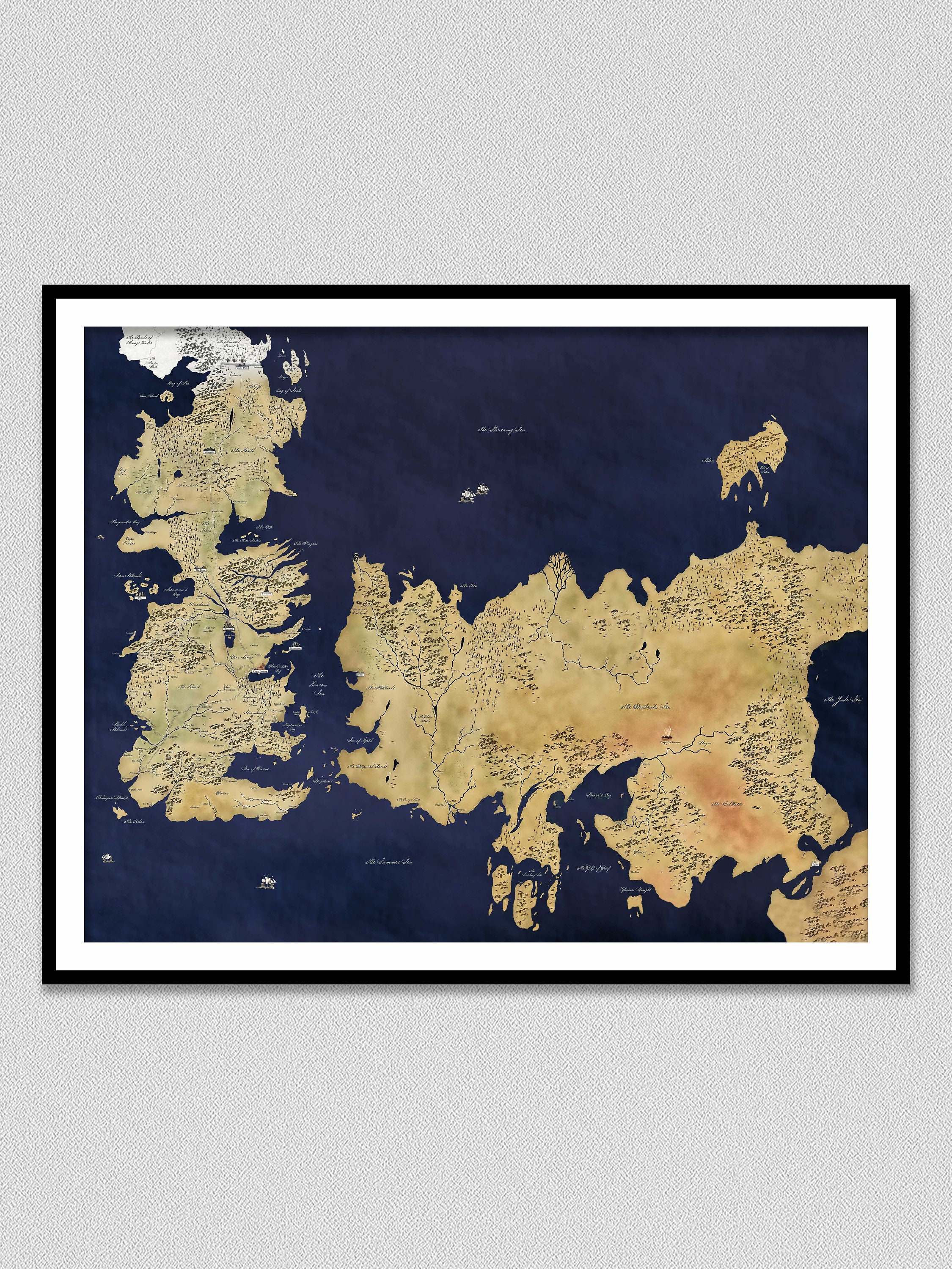 Game Of Thrones Map Westeros Map Winterfell Map Got Map Map Of