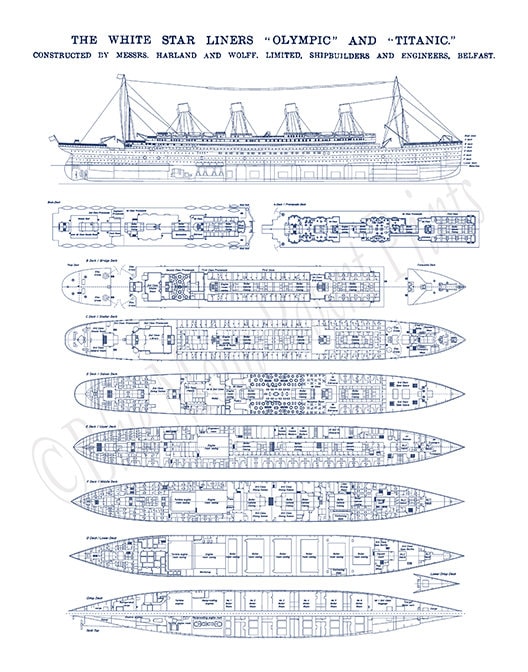 Printable Titanic Blueprints